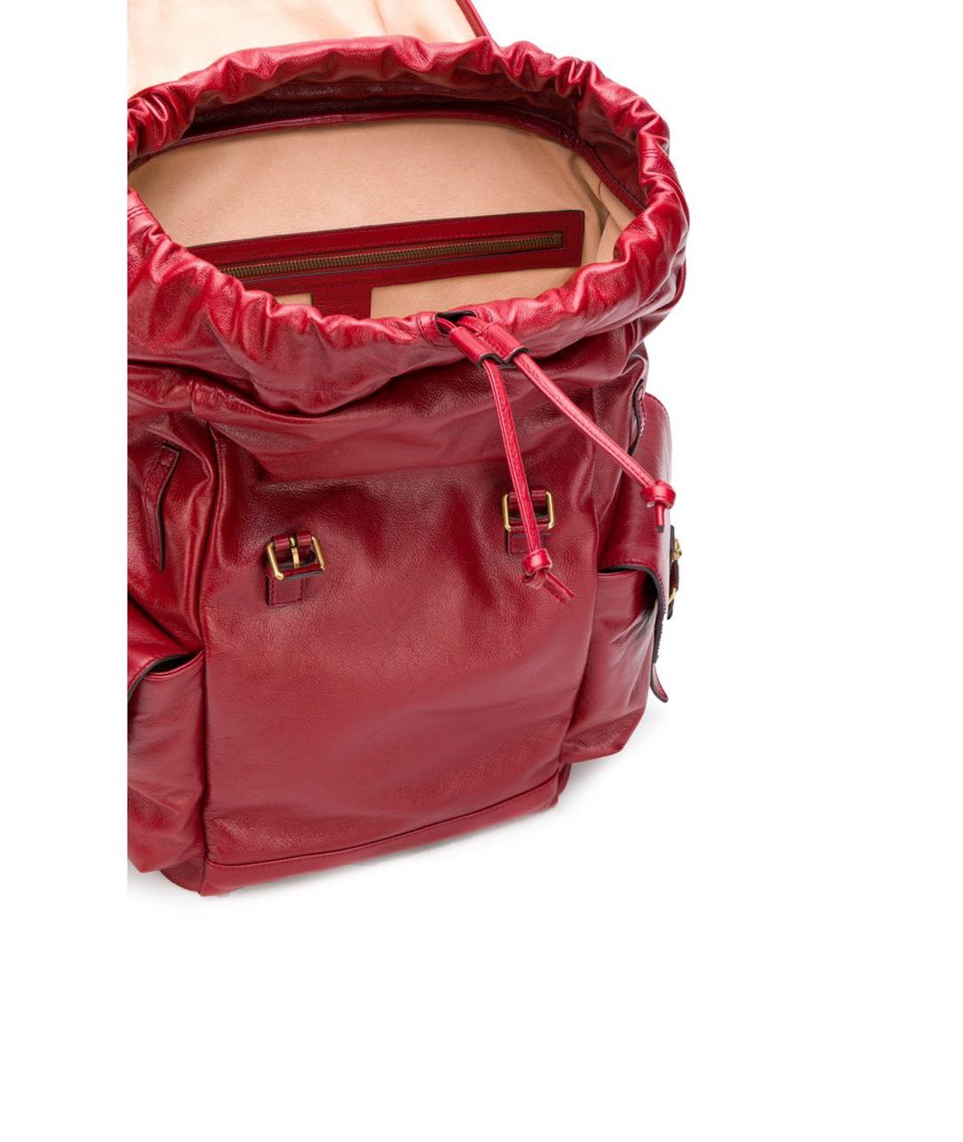 GUCCI Красный кожаный рюкзак, фото 2