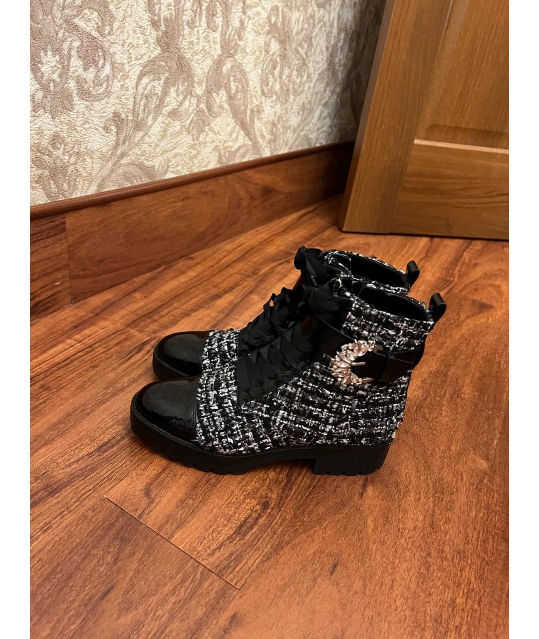 MICHAEL KORS Черные текстильные ботинки, фото 9