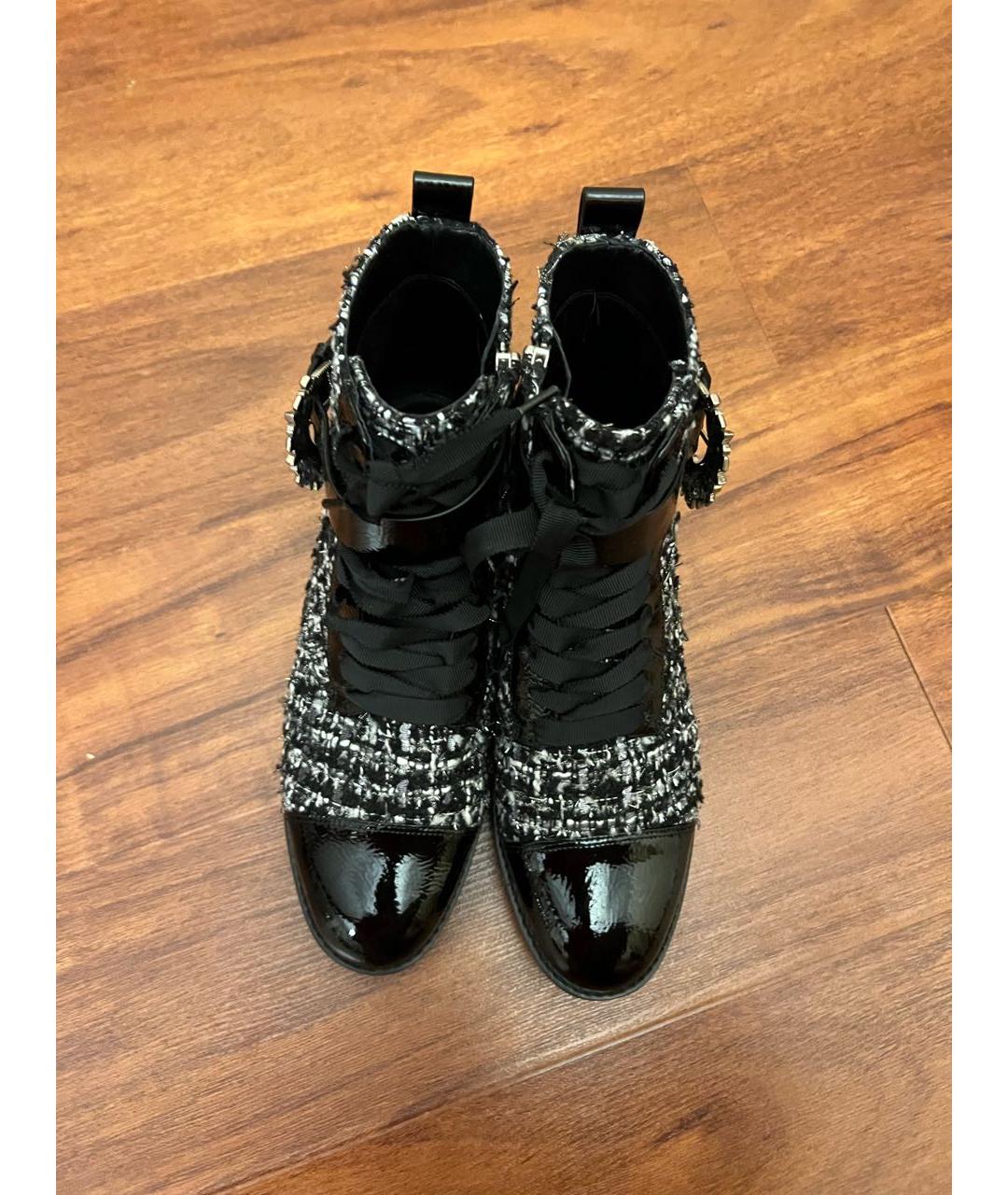 MICHAEL KORS Черные текстильные ботинки, фото 2