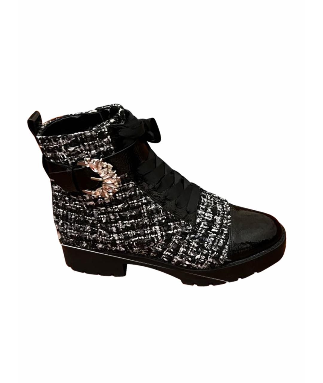 MICHAEL KORS Черные текстильные ботинки, фото 1