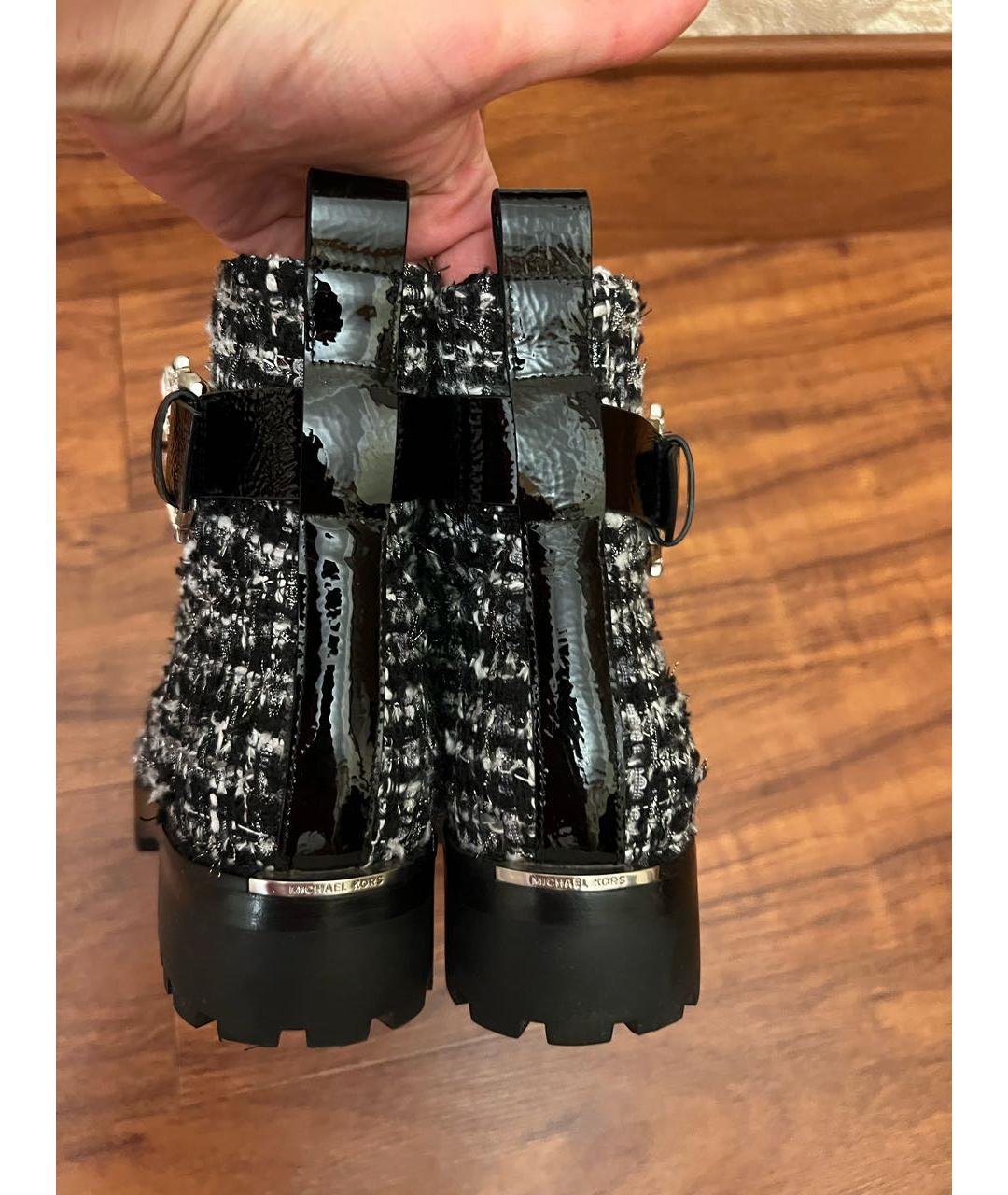 MICHAEL KORS Черные текстильные ботинки, фото 4