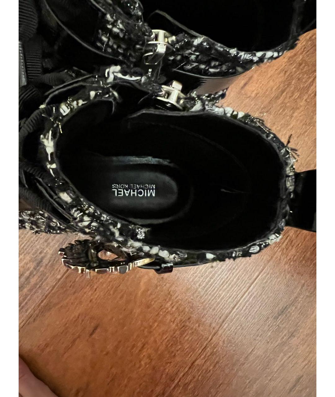 MICHAEL KORS Черные текстильные ботинки, фото 3