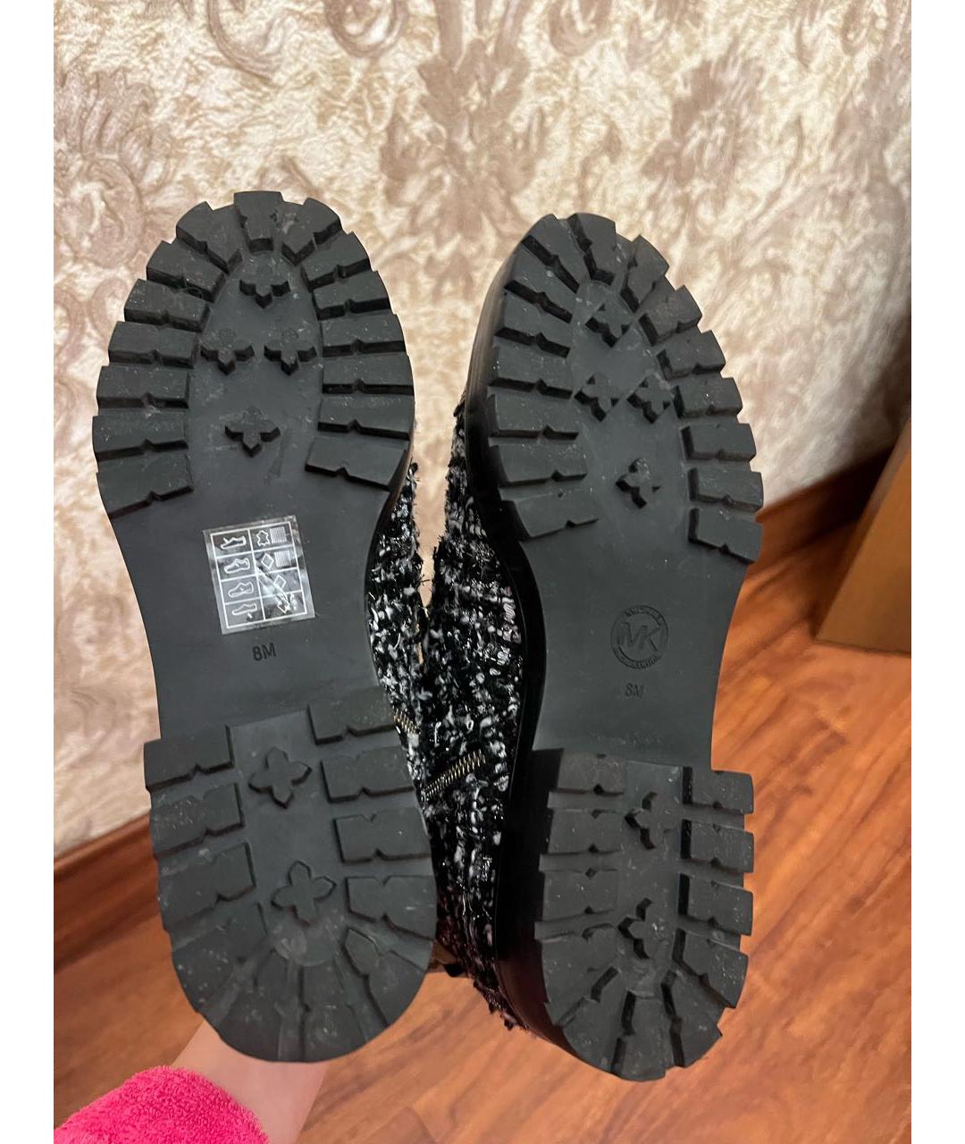 MICHAEL KORS Черные текстильные ботинки, фото 6