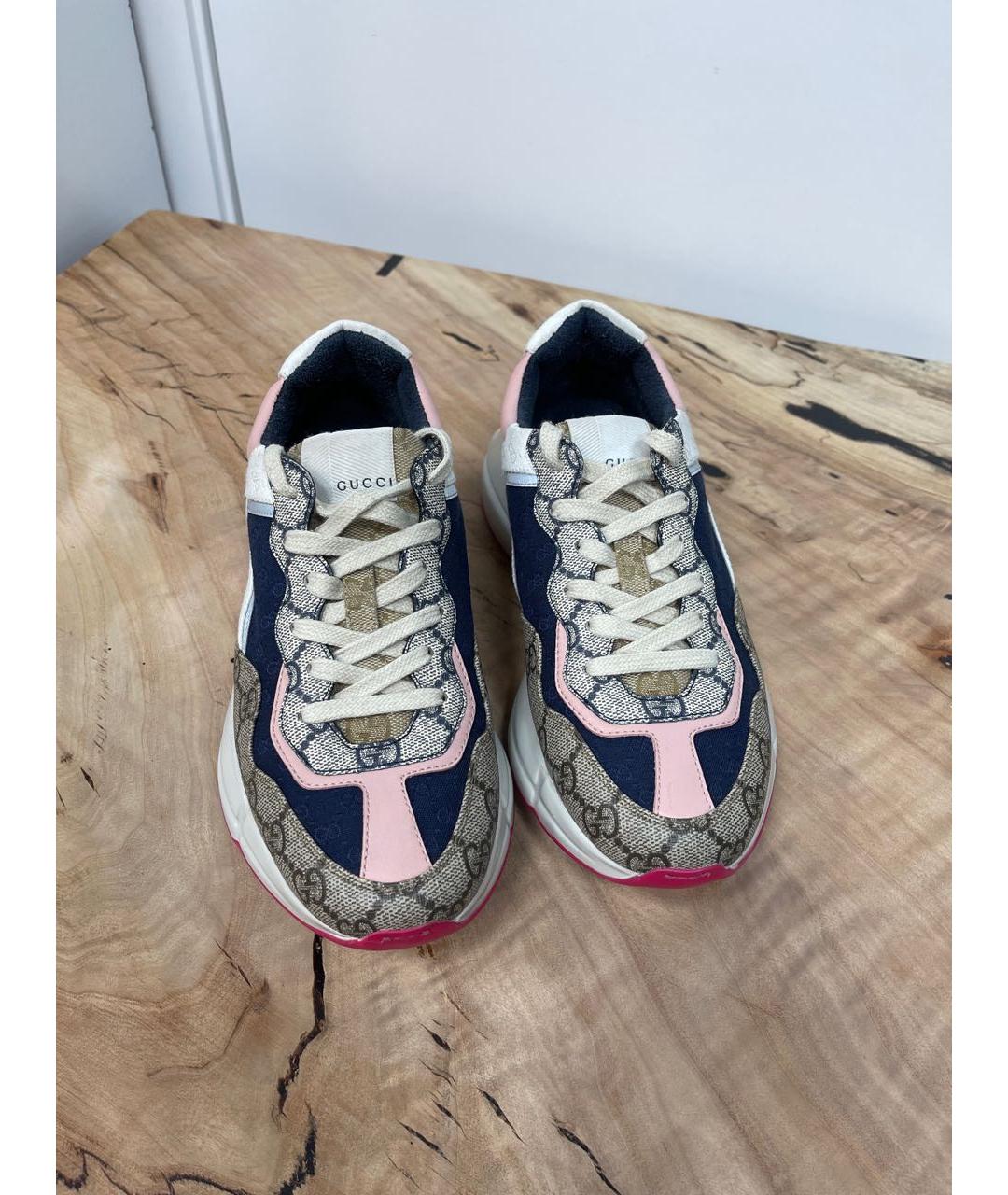 GUCCI Мульти текстильные кроссовки, фото 5