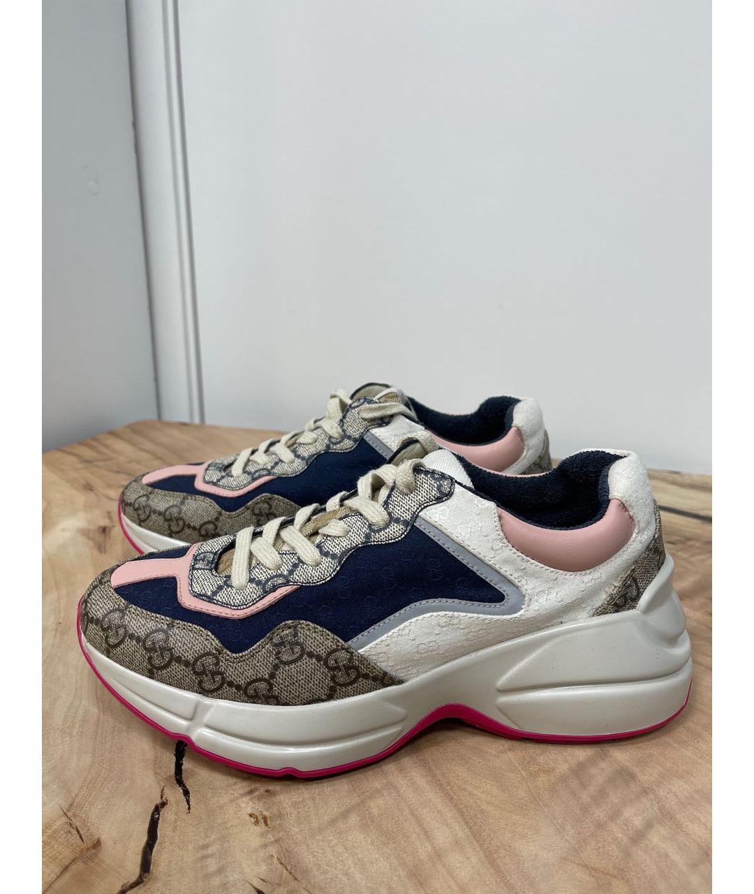 GUCCI Мульти текстильные кроссовки, фото 4