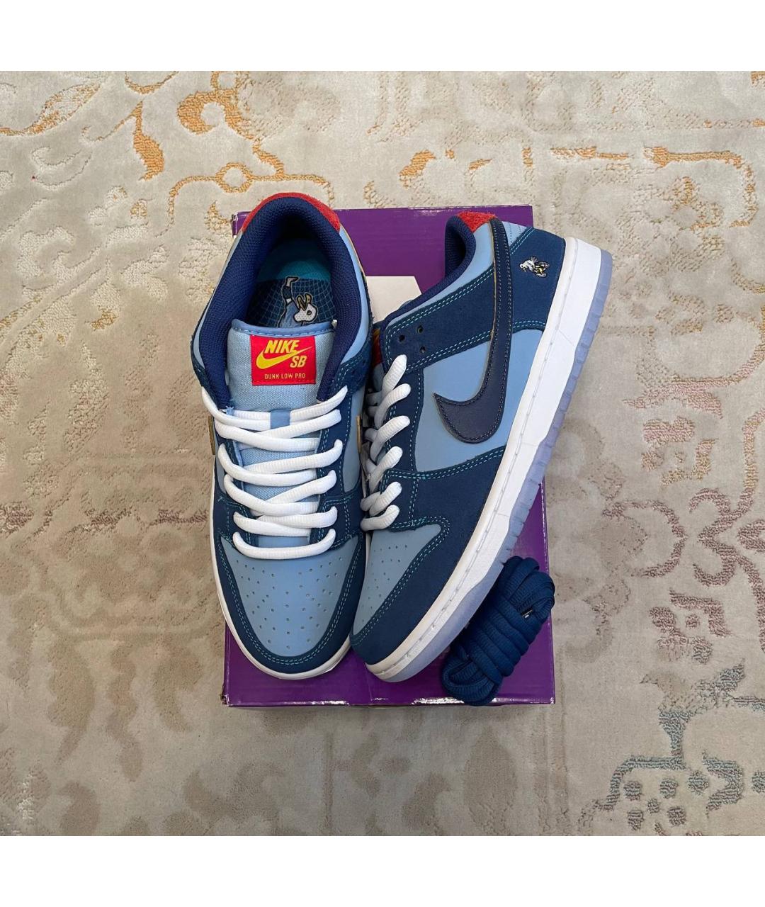 NIKE Синие замшевые кроссовки, фото 2