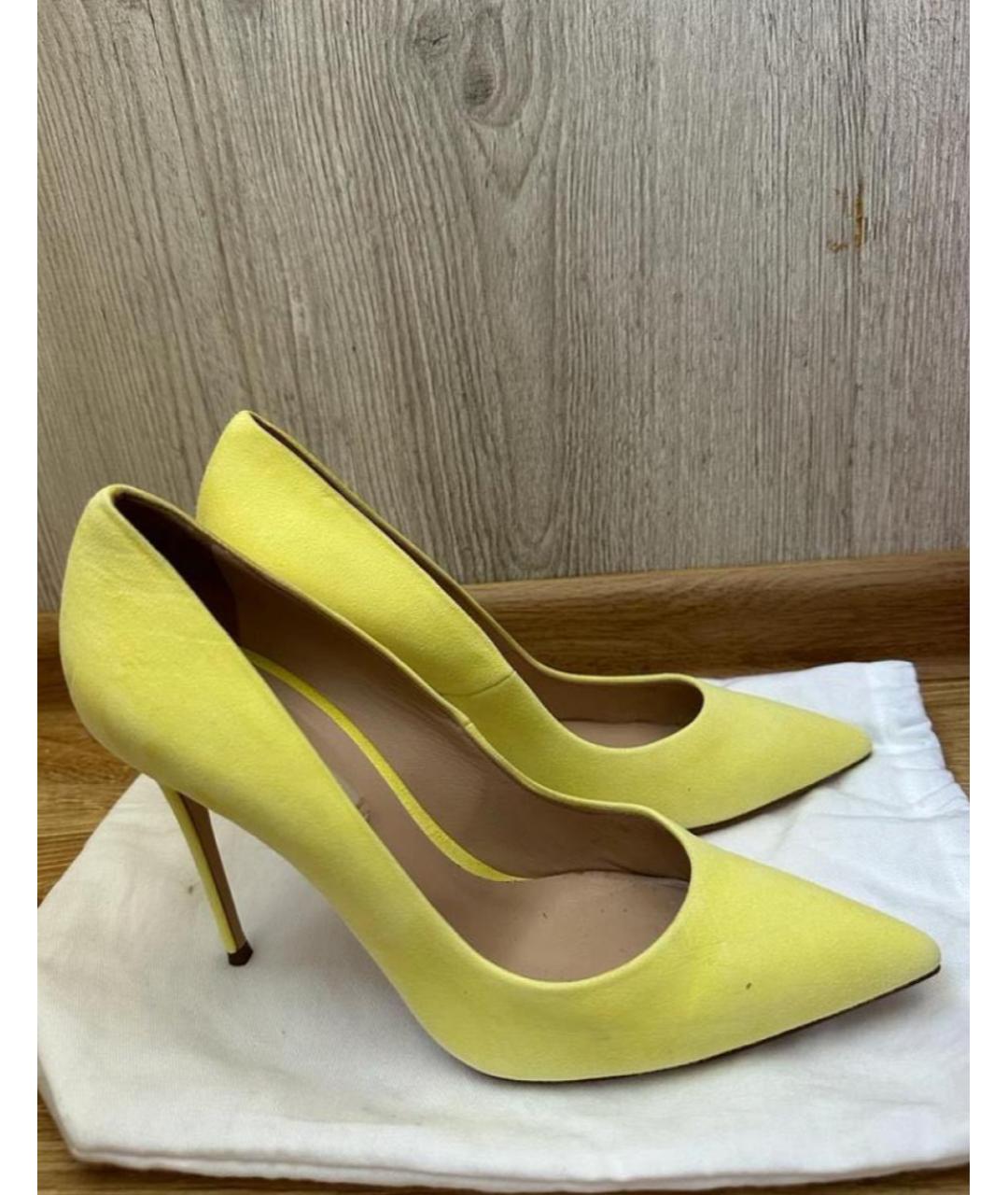 CASADEI Желтые замшевые туфли, фото 4