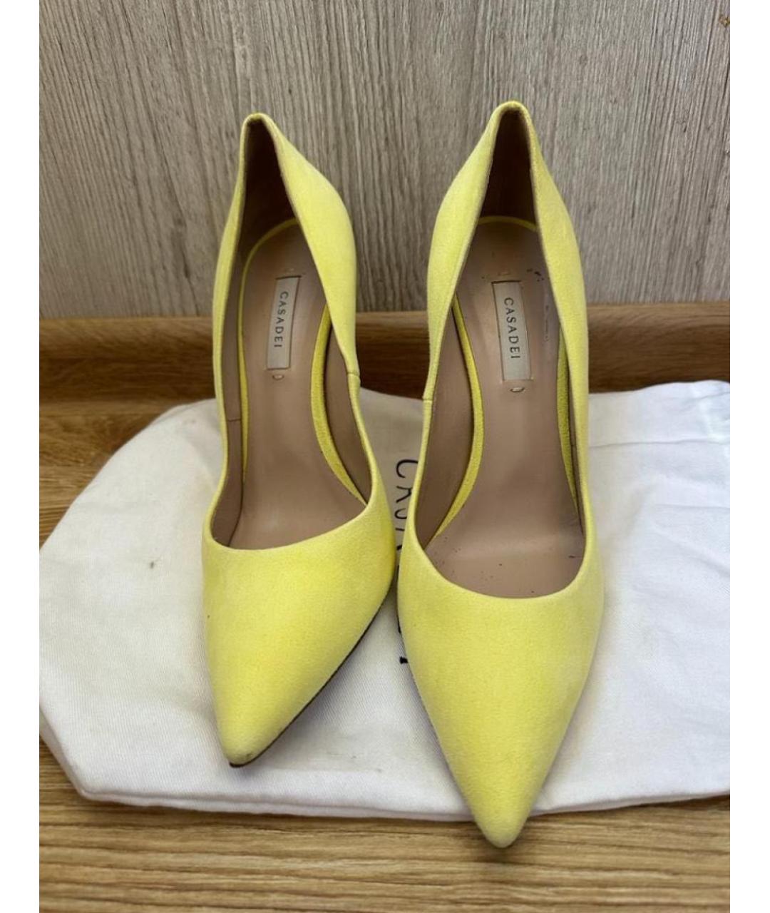 CASADEI Желтые замшевые туфли, фото 2