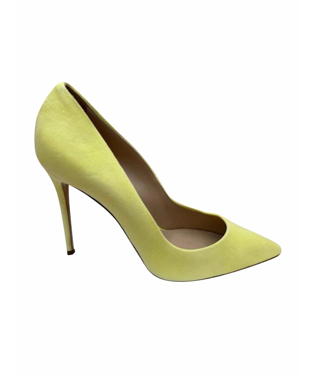 CASADEI Желтые замшевые туфли, фото 1