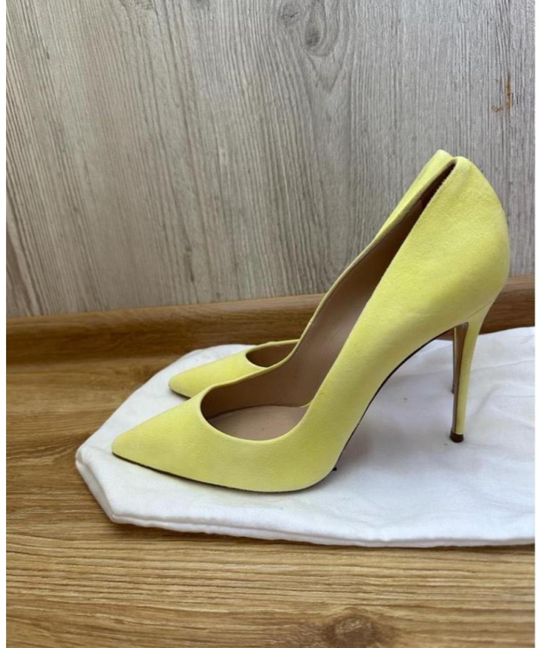 CASADEI Желтые замшевые туфли, фото 10