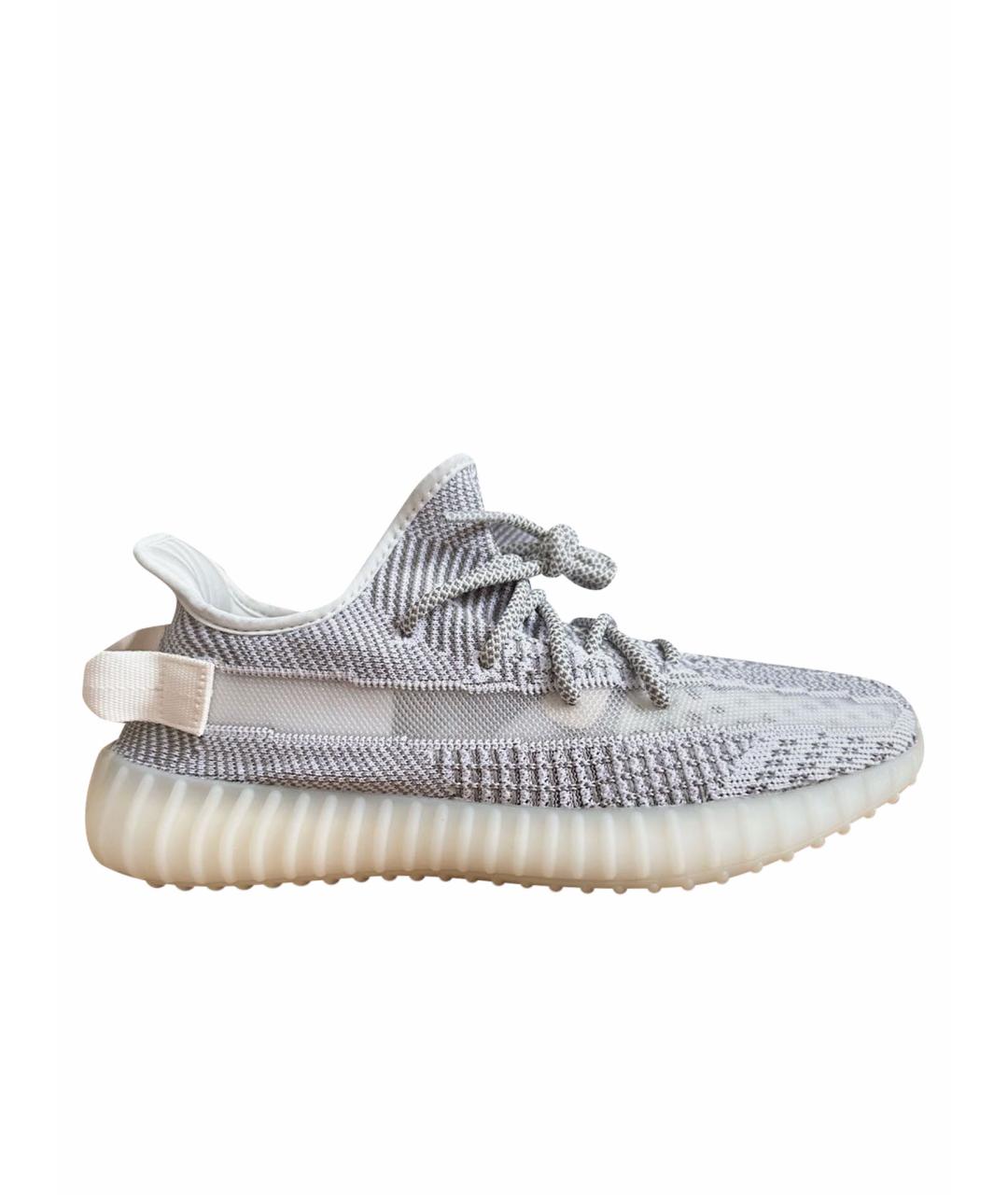 ADIDAS YEEZY Серые текстильные низкие кроссовки / кеды, фото 1