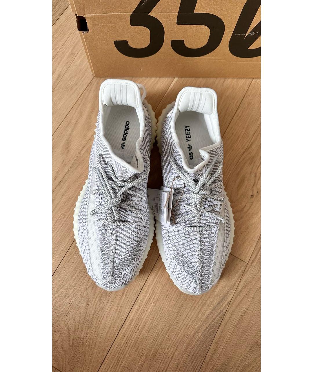 ADIDAS YEEZY Серые текстильные низкие кроссовки / кеды, фото 3