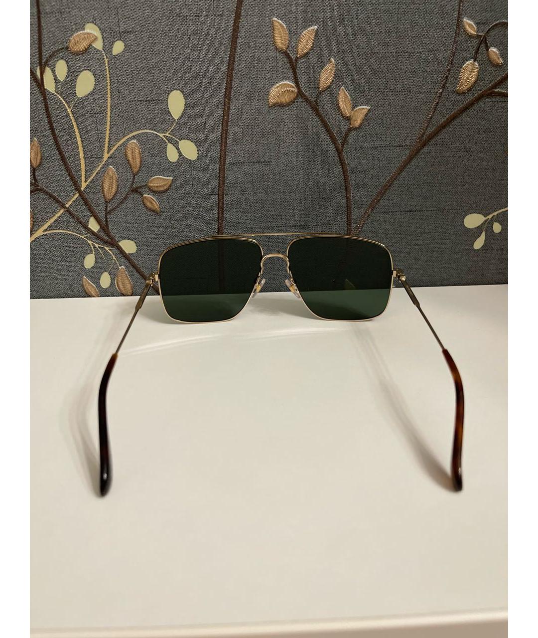 GIVENCHY Золотые металлические солнцезащитные очки, фото 9