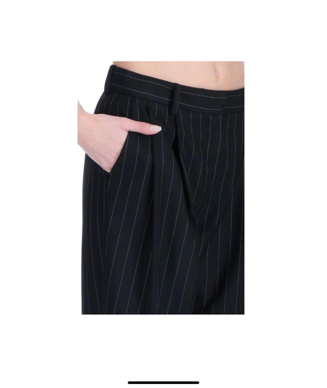 ERMANNO ERMANNO Черные полиэстеровые брюки широкие, фото 4