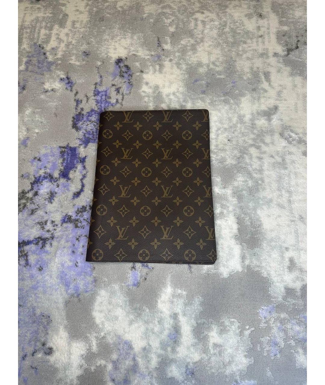 LOUIS VUITTON PRE-OWNED Коричневая кожаная папка для документов, фото 5