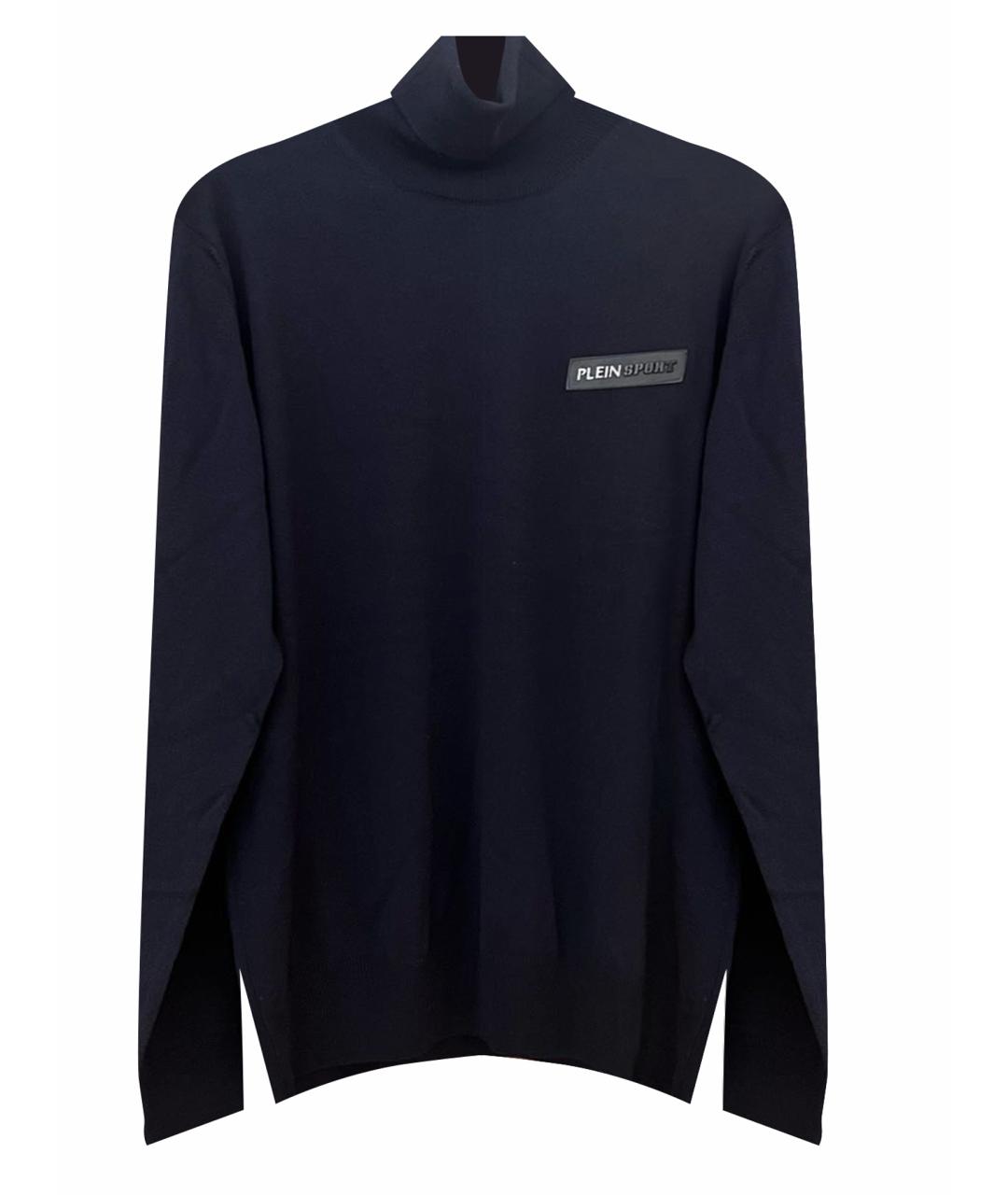 PLEIN SPORT Темно-синий шерстяной джемпер / свитер, фото 1