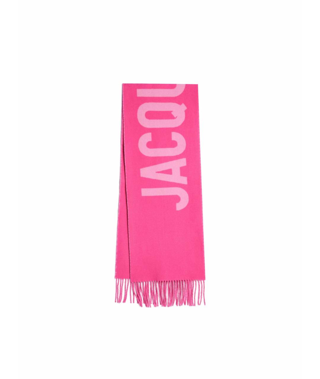 JACQUEMUS Розовый шерстяной шарф, фото 1
