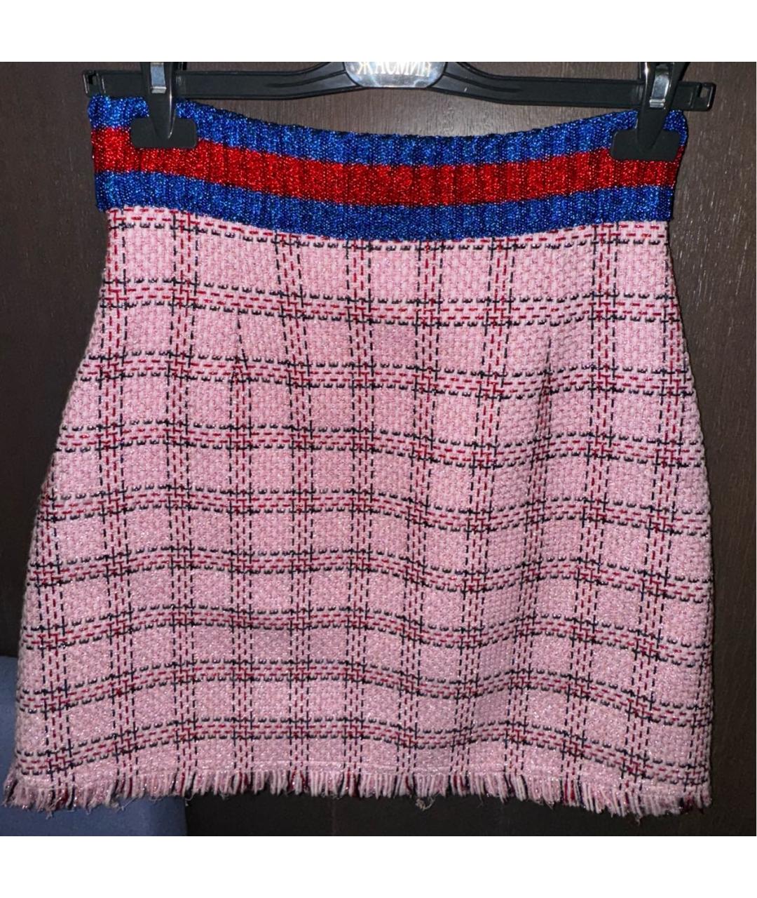 GUCCI Розовая юбка мини, фото 2