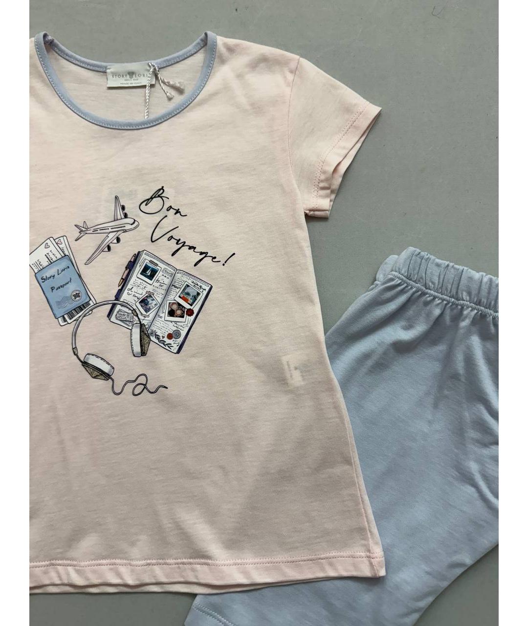 STORY LORIS Розовая хлопковая пижама/белье, фото 4