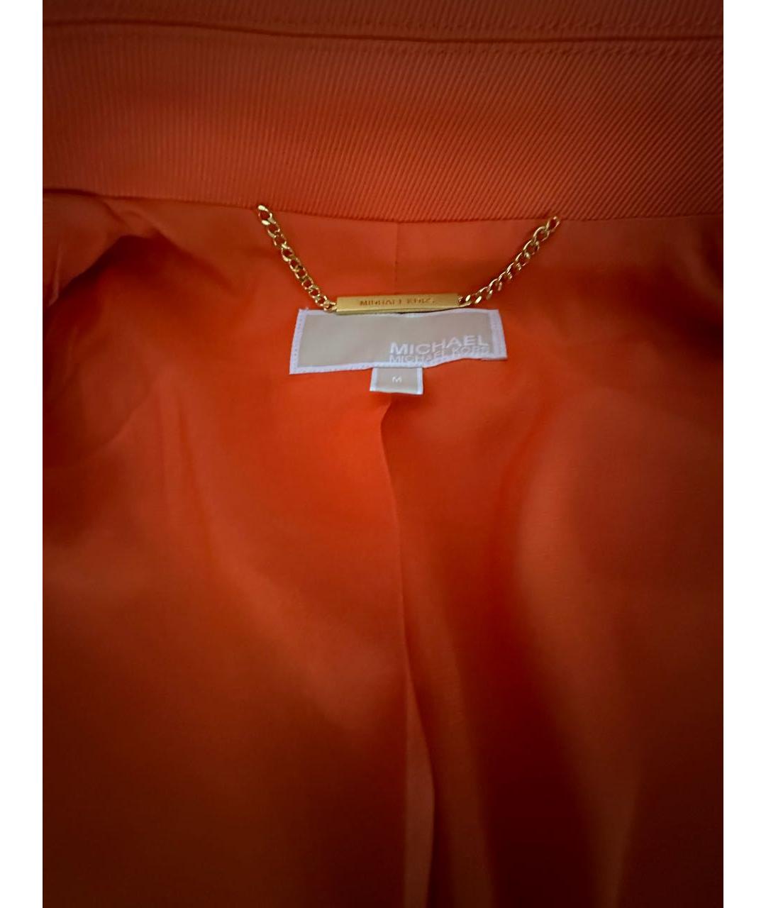 MICHAEL KORS Оранжевый хлопковый жакет/пиджак, фото 3