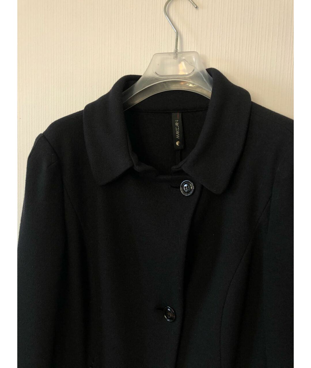 MARC CAIN Черное шерстяное пальто, фото 4