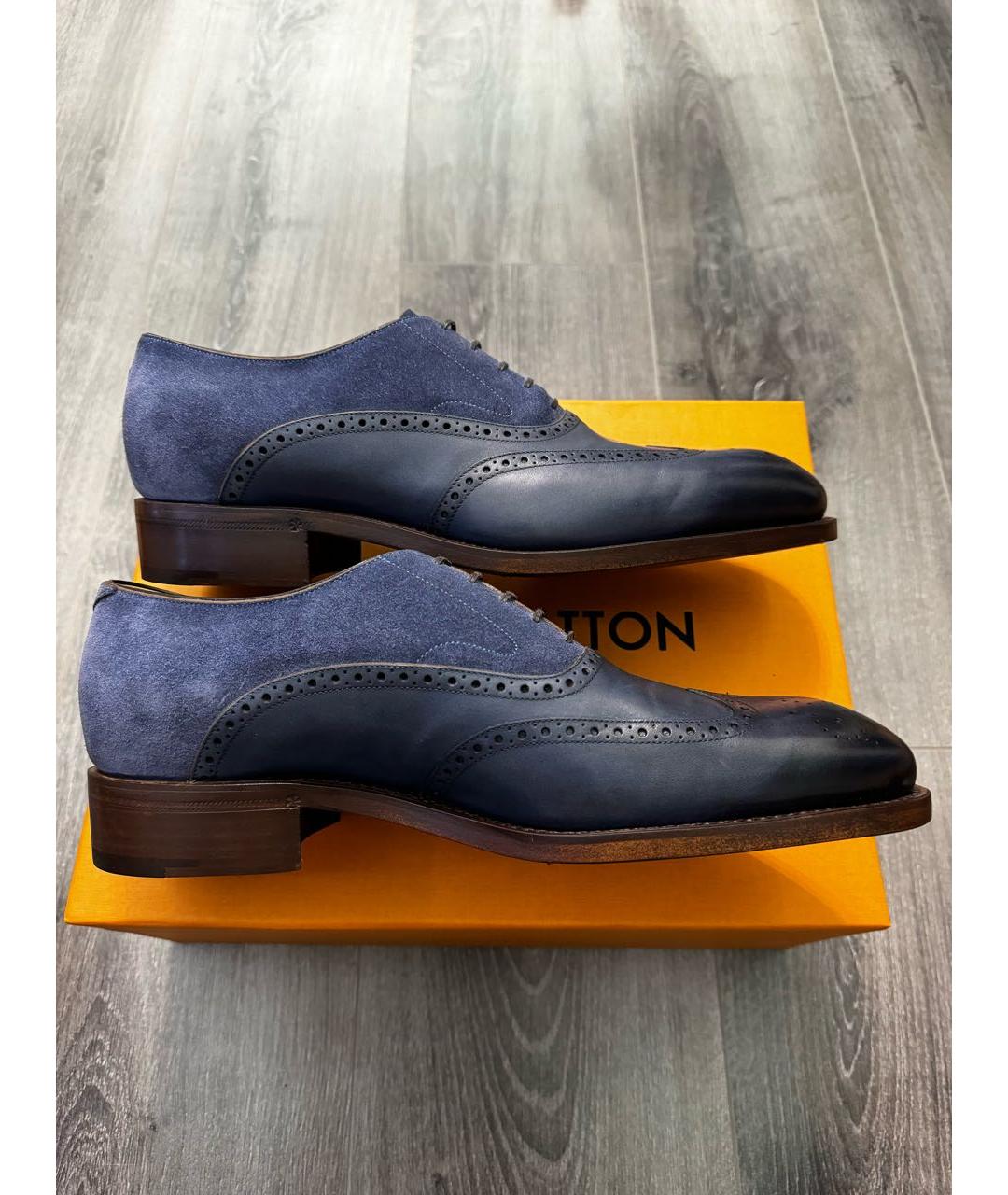 LOUIS VUITTON PRE-OWNED Темно-синие кожаные туфли, фото 5