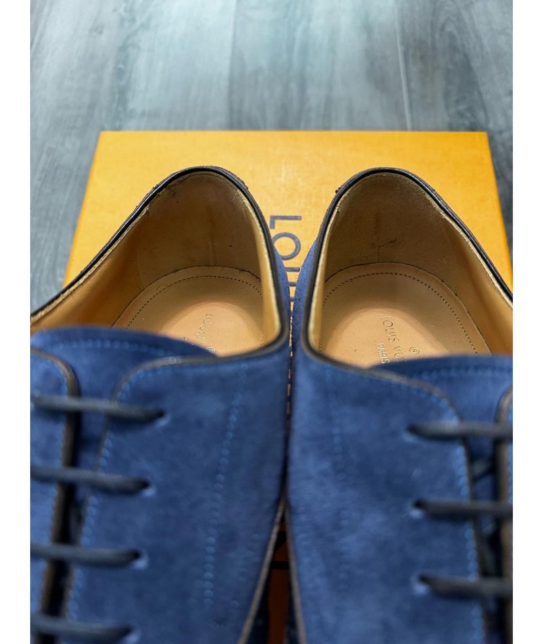 LOUIS VUITTON PRE-OWNED Темно-синие кожаные туфли, фото 6
