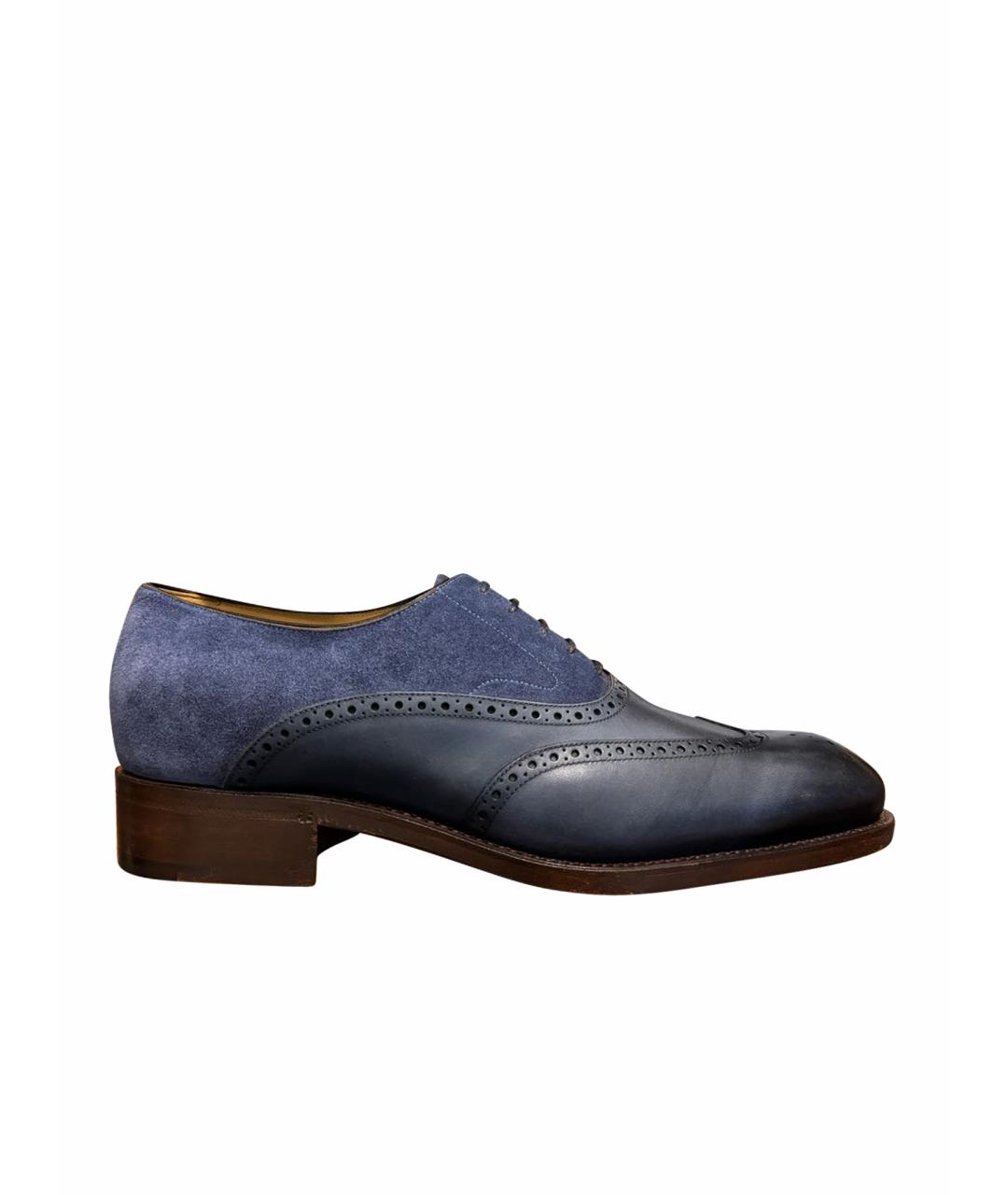 LOUIS VUITTON PRE-OWNED Темно-синие кожаные туфли, фото 1