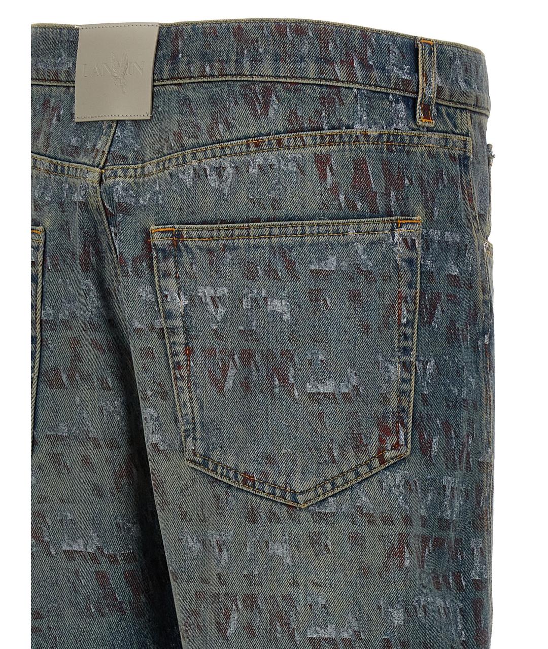LANVIN Мульти хлопковые прямые джинсы, фото 4