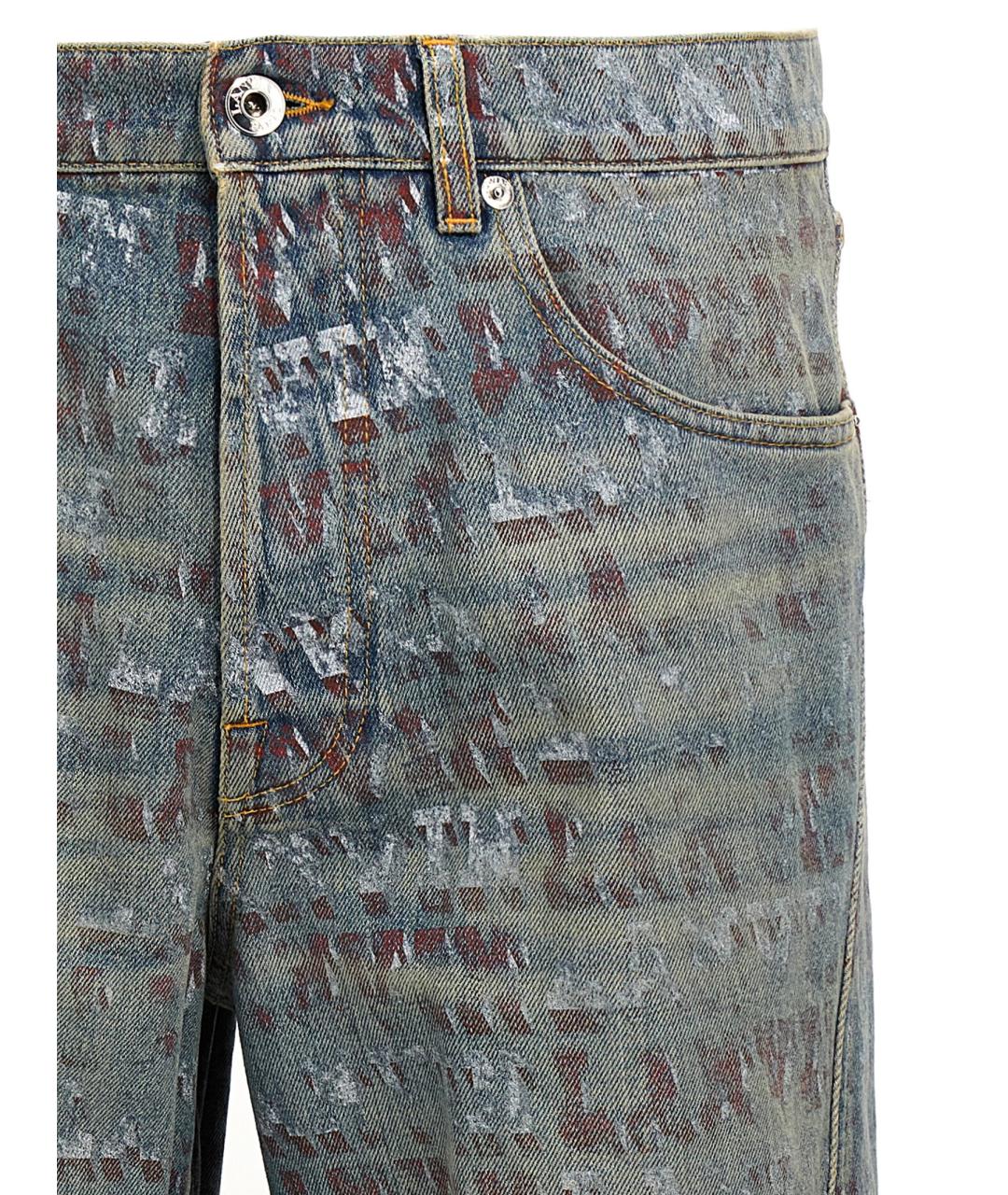 LANVIN Мульти хлопковые прямые джинсы, фото 3