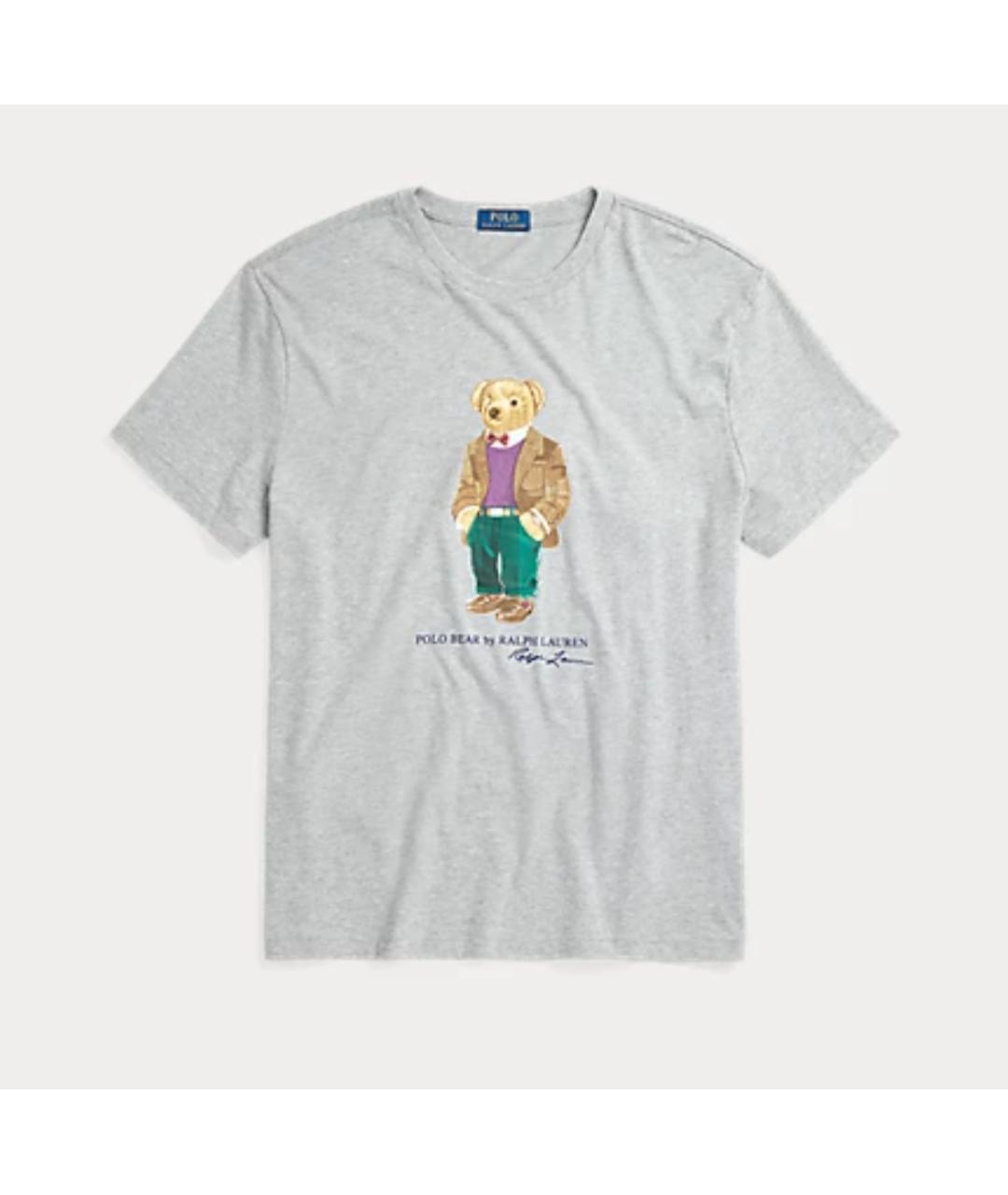 POLO RALPH LAUREN Серая хлопковая футболка, фото 5