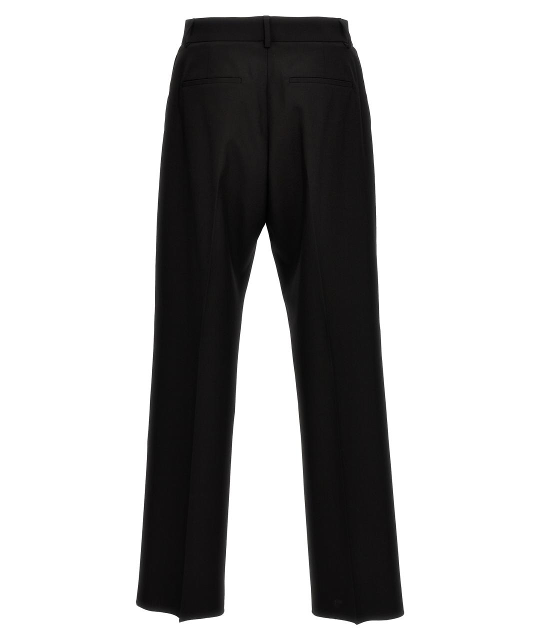 VALENTINO Черные шерстяные повседневные брюки, фото 2