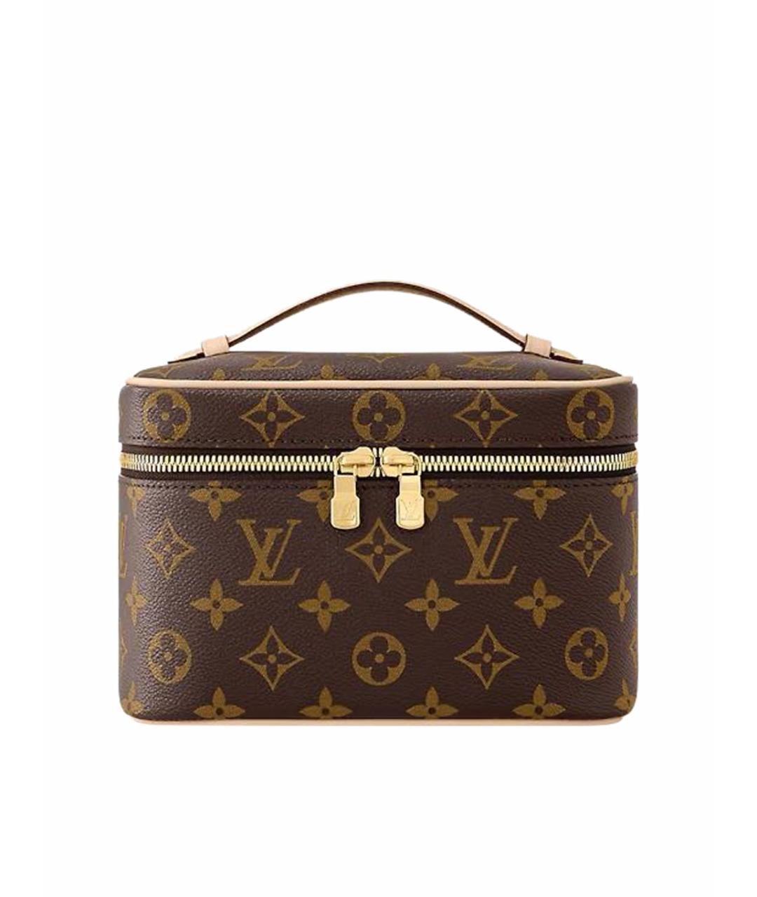 LOUIS VUITTON PRE-OWNED Коричневая кожаная косметичка, фото 1