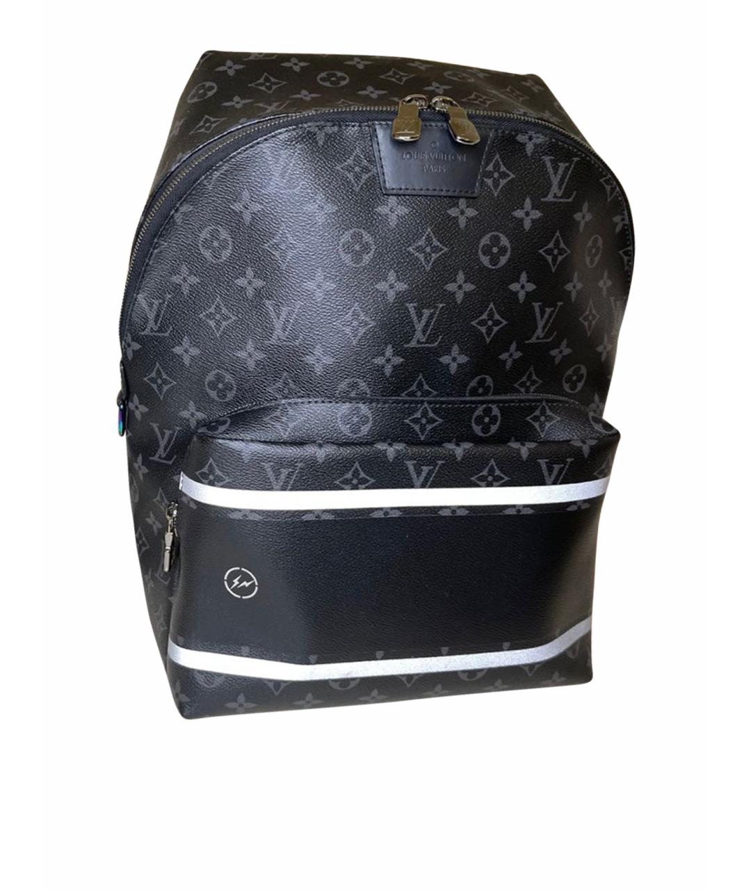 LOUIS VUITTON PRE-OWNED Черный кожаный рюкзак, фото 1