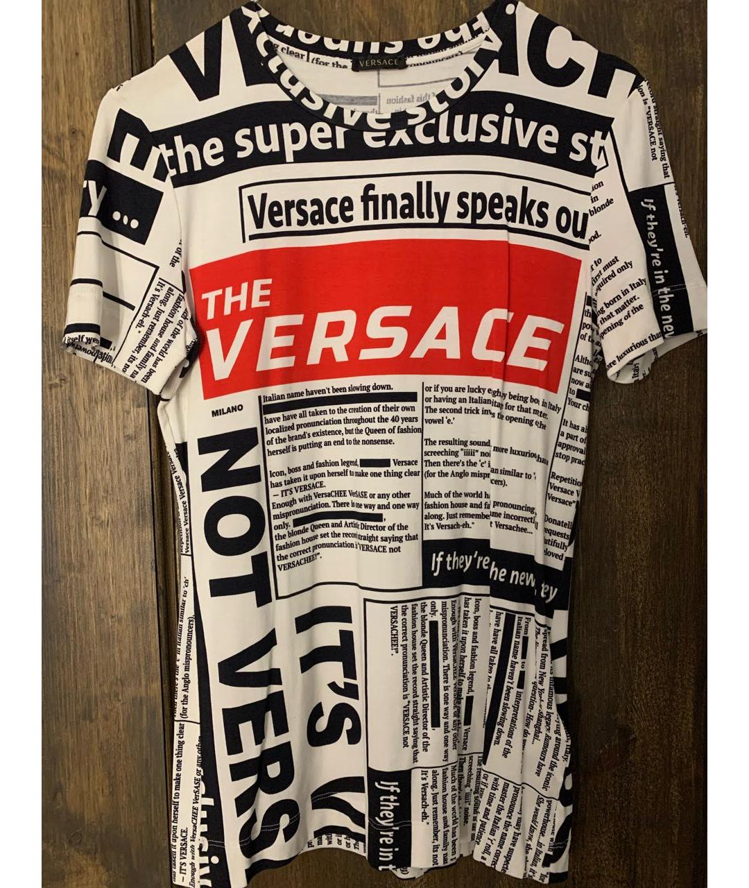 VERSACE Мульти хлопковая футболка, фото 2