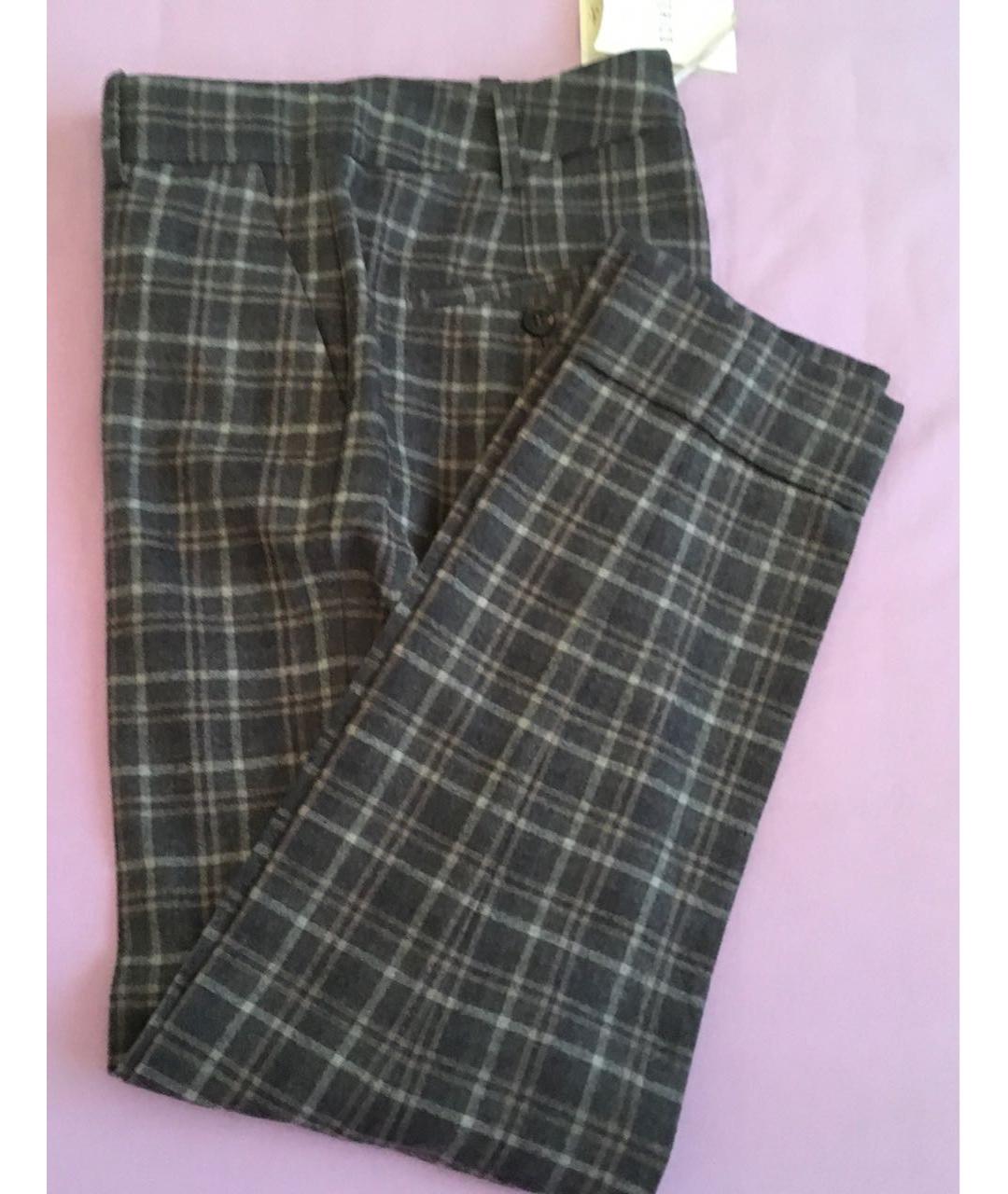 PESERICO Коричневые шерстяные брюки узкие, фото 2
