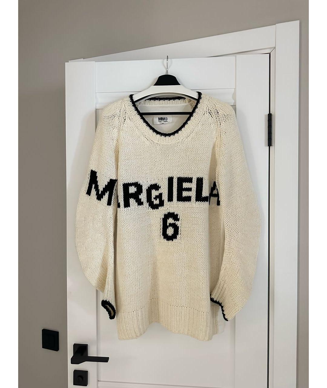 MM6 MAISON MARGIELA Бежевый хлопковый джемпер / свитер, фото 7