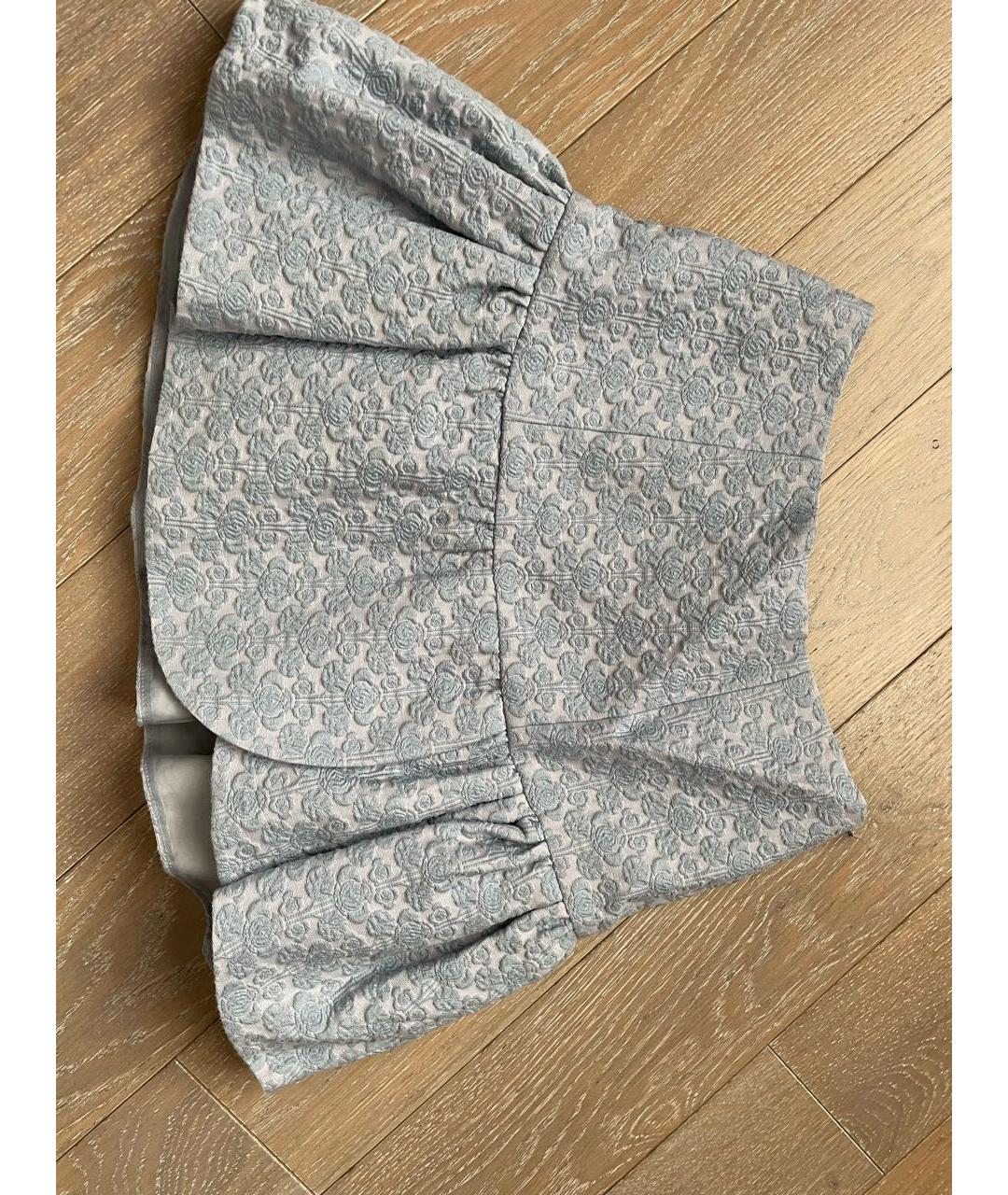 MIU MIU Голубая юбка мини, фото 6