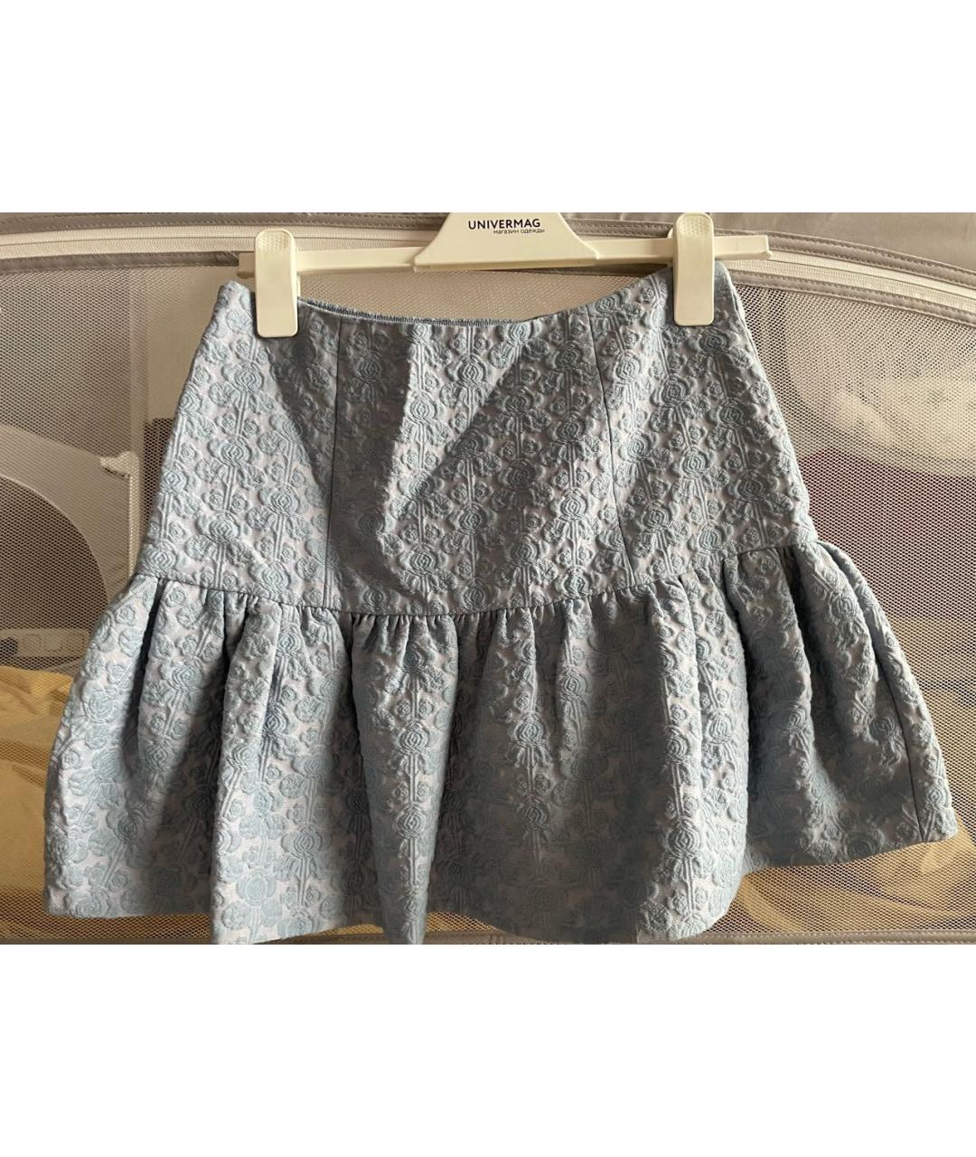 MIU MIU Голубая юбка мини, фото 3