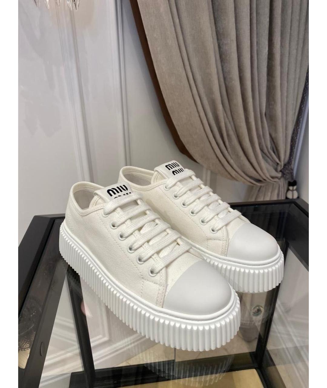MIU MIU Белые кеды, фото 3