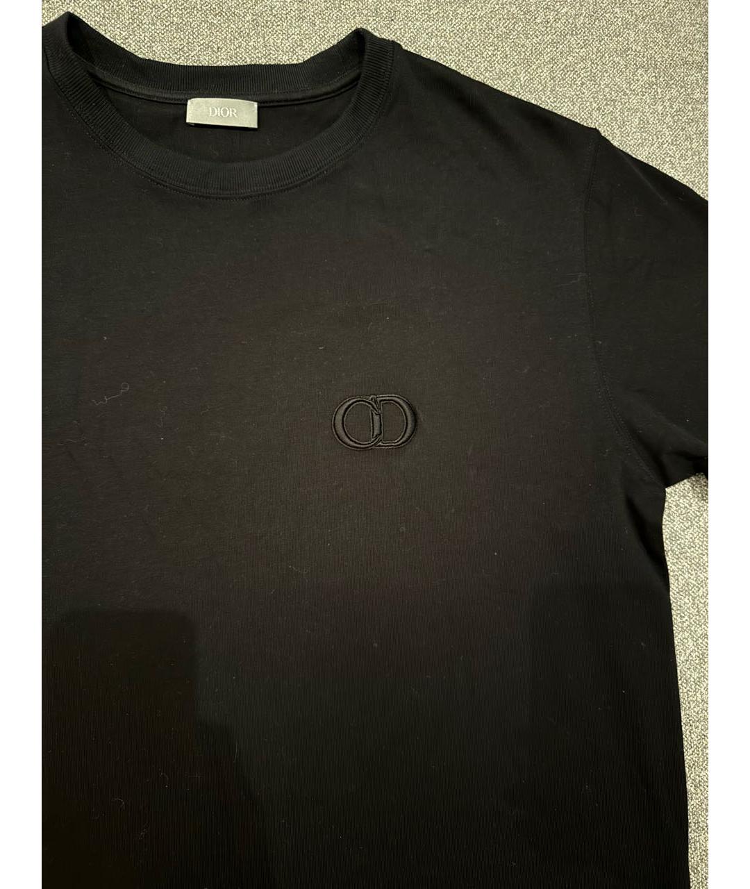 CHRISTIAN DIOR PRE-OWNED Черная хлопковая футболка, фото 3
