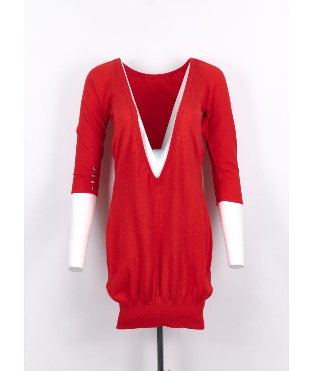 AZZARO Красный шерстяной джемпер / свитер, фото 6
