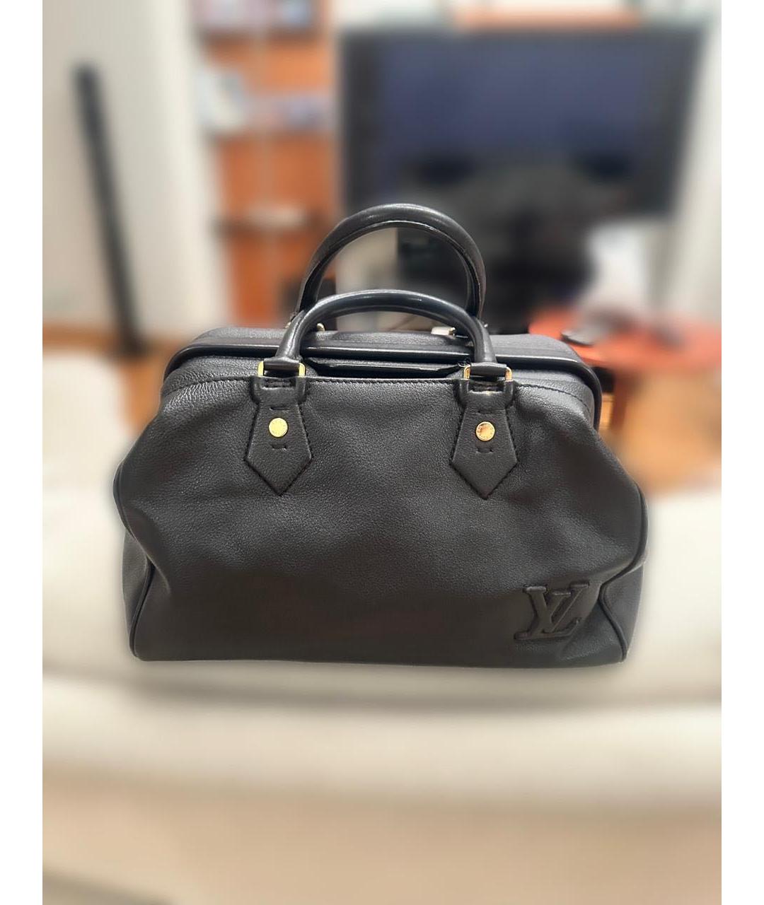 LOUIS VUITTON PRE-OWNED Черная кожаная сумка тоут, фото 5