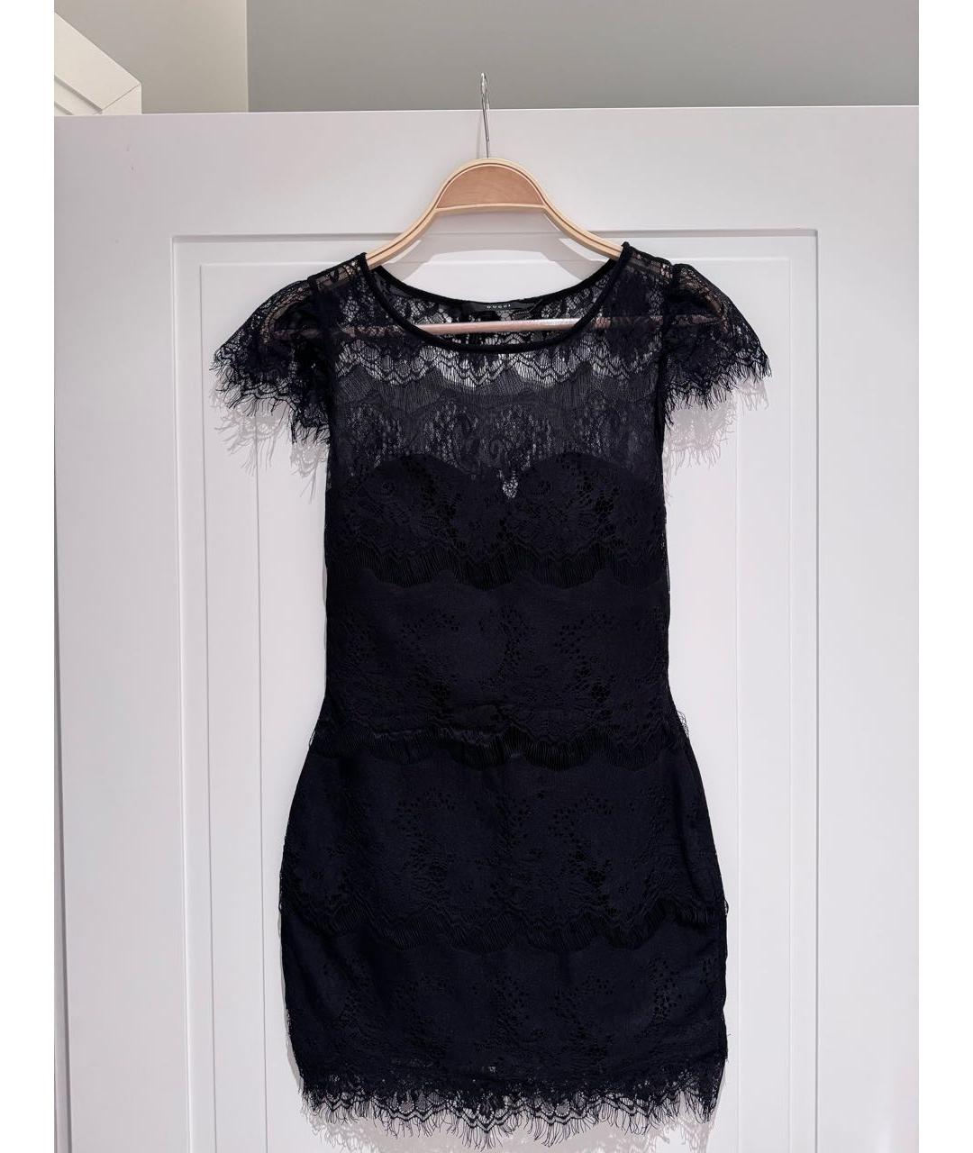 GUCCI Черное кружевное коктейльное платье, фото 7