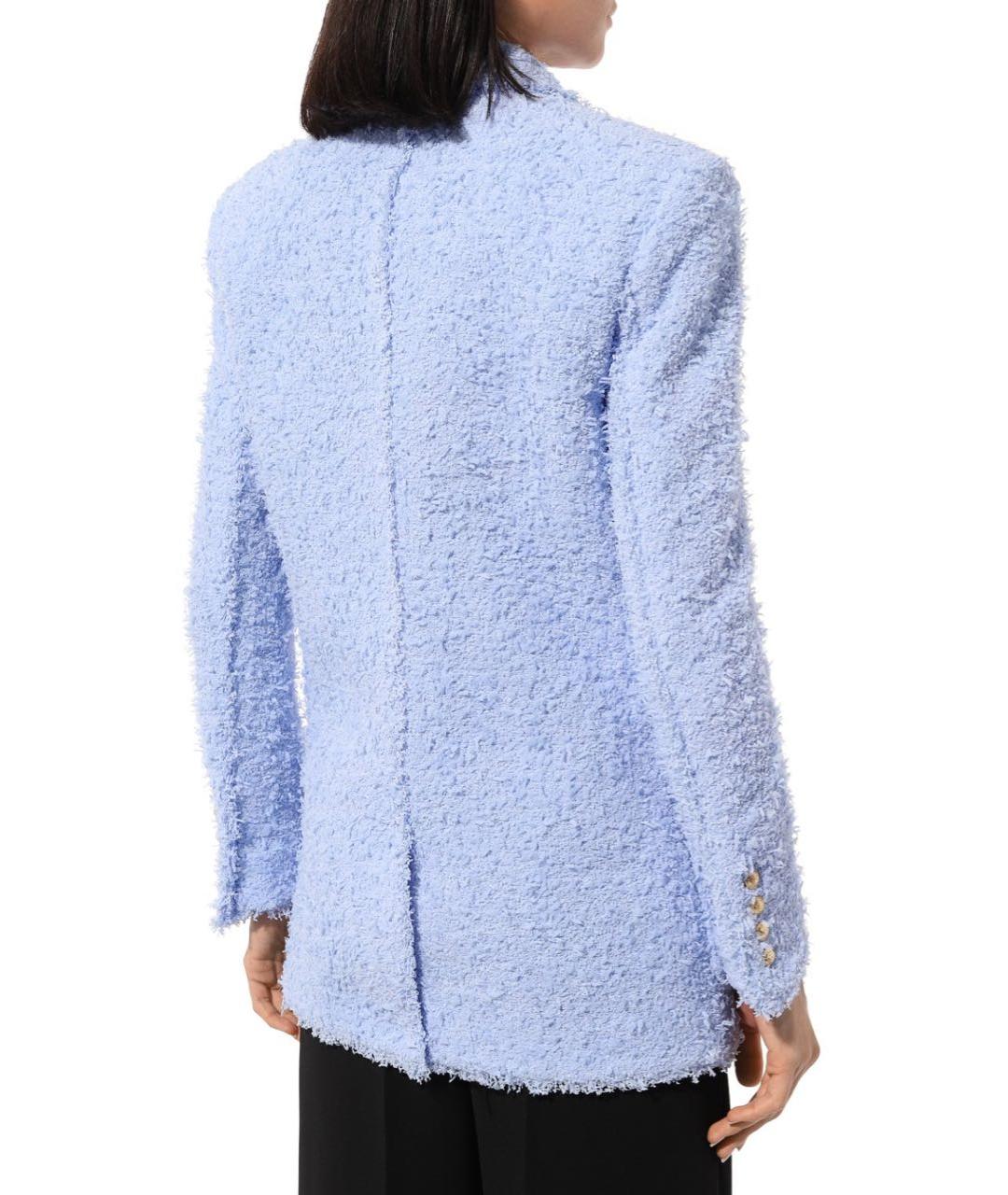 BALMAIN Голубой вискозный жакет/пиджак, фото 3