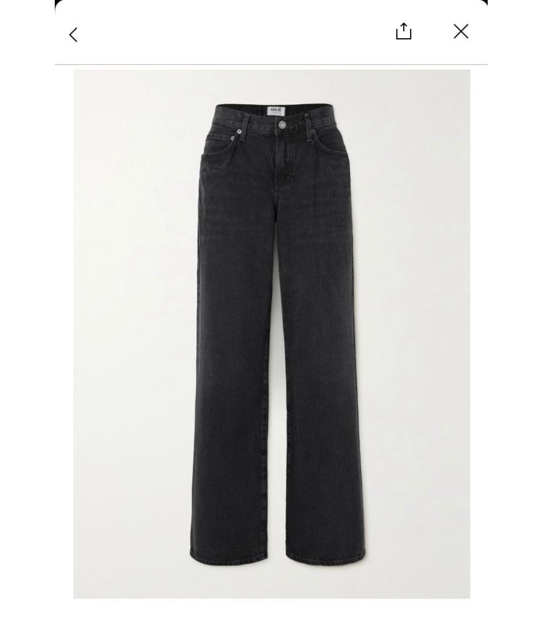 AGOLDE Черные хлопковые прямые джинсы, фото 7