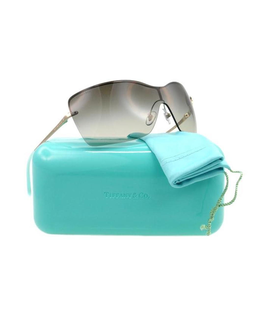 TIFFANY&CO Черные металлические солнцезащитные очки, фото 5