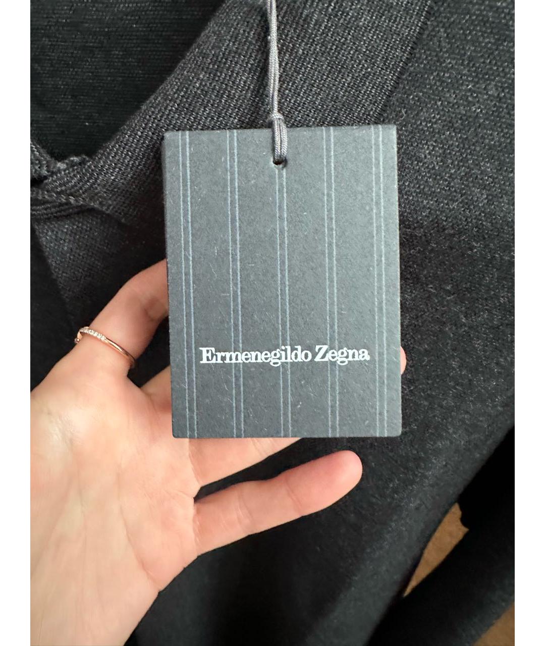 ZEGNA Серый хлопковый джемпер / свитер, фото 4