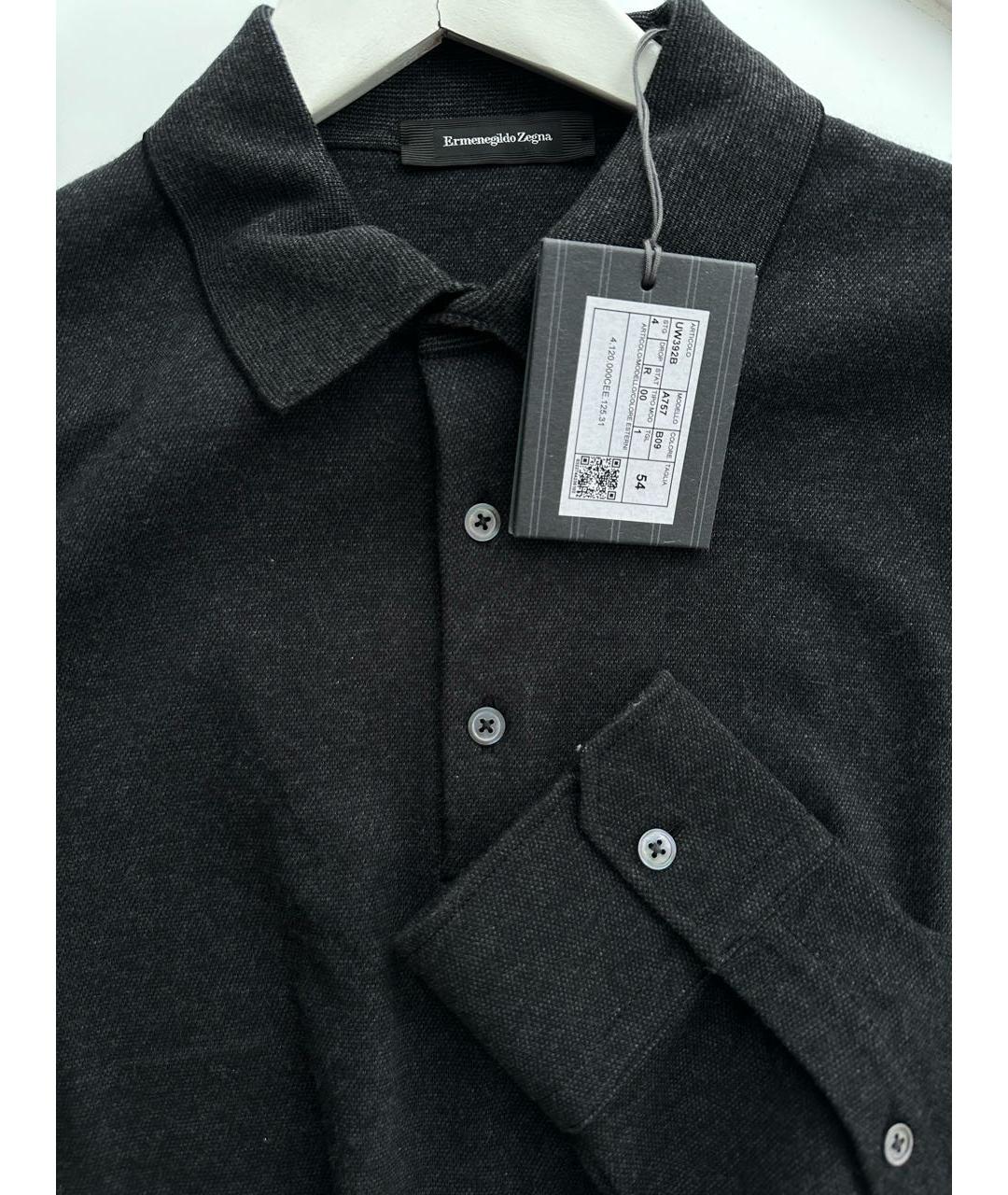 ZEGNA Серый хлопковый джемпер / свитер, фото 5