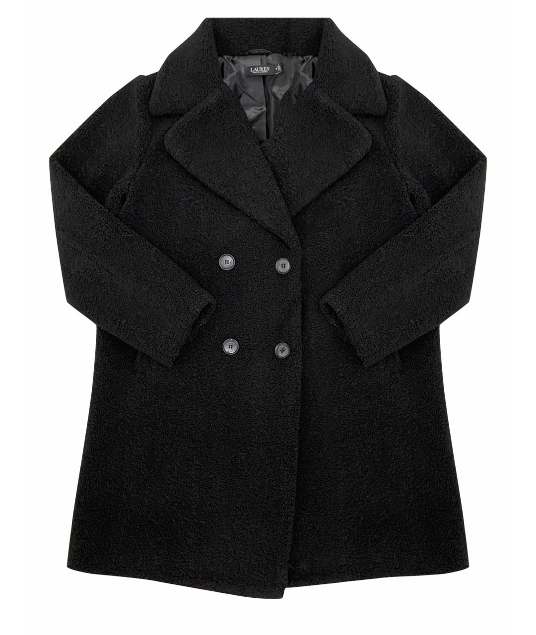 RALPH LAUREN Черное полиэстеровое пальто, фото 1